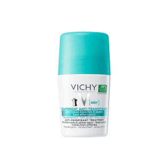 VICHY dezodorants-rullītis ar antiperspirējošu darbību ANTI-TRACE, ANTI-MARKS 48 h, 50 ml