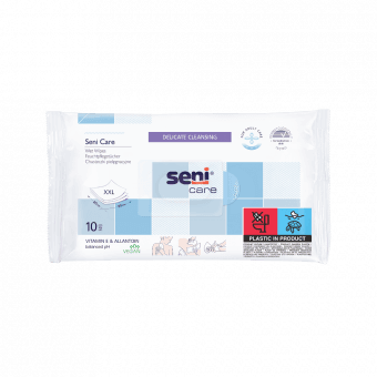 SENI CARE mitrās salvetes, E vitam&alantoīns, 10 gab.
