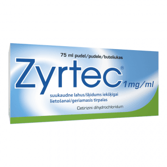 ZYRTEC 1 mg/ml šķīdums, 75 ml