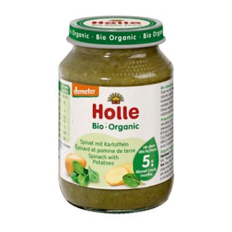 HOLLE spinātu un kartupeļu biezenis zīdaiņiem no 5 mēn.BIO, 190 g