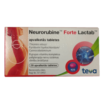NEURORUBINE FORTE LACTAB таблетки в оболочке, N20