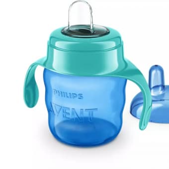 PHILIPS AVENT mācību krūzīte ar rokturiem,zaļa EASY SIP 6m+,200ml, 1 gab.