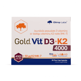 OLIMP LABS GOLD-VIT D3 4000SV(100 mkg)+K2, 30 капсулы