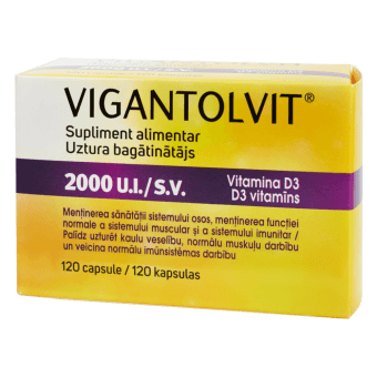 VIGANTOLVIT 2000 S.V. D3 vitamīns, 120 kapsulas