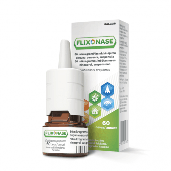 FLIXONASE 50 mikrogrami/izsmidzinājumā deguna aerosols, 60 devas