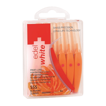 EDELWHITE starpzobu birstītes, 0,45 mm, 6 gab.