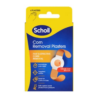 SCHOLL водонепроницаемые пластыри для лечения мозолей, 4 шт.