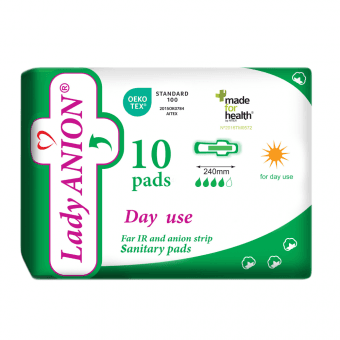 LADY ANION higiēniskās paketes DAY USE, 240 mm, 10 gab.