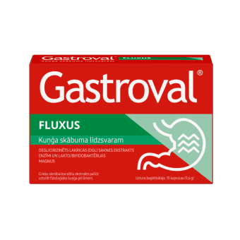 GASTROVAL FLUXUS капсулы для кислотного баланса желудка, 15 шт.