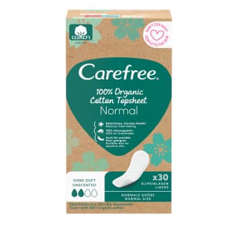 CAREFREE ikdienas ieliktnīši NORMAL ORGANIC, 30 gab.