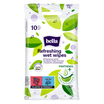 BELLA atsvaidzinošas mitrās salvetes, 10 gab.