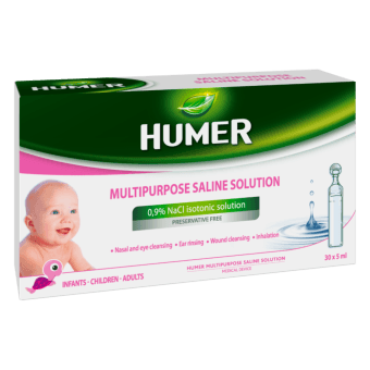 HUMER daudzfunkcionāls fizioloģiskais šķīdums 0,9% 5 ml, 30 gab.