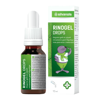 SILVNOLS deguna gels ar pipeti RINOGEL DROPS, 15 ml