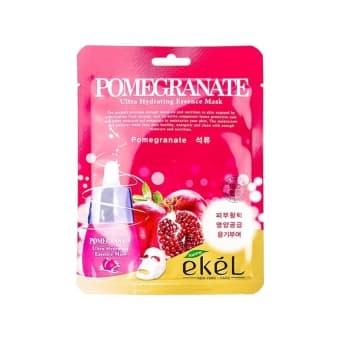 EKEL увлажняющая маска для лица ULTRA HYDRATING ESSENCE MASK POMEGRANATE, 1 шт.