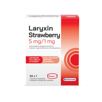 LARYXIN Клубничные леденцы 5 мг/1 мг, N24