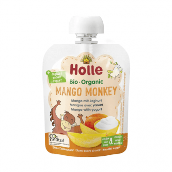 HOLLE пюре из манго с йогуртом BIO MONKEY, 85 г