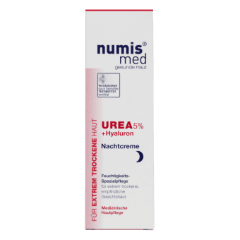 NUMIS MED barojošs nakts krēms ar hialuronskābi sausai, jutīgai ādai 5% UREA, 50 ml