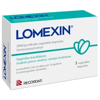 LOMEXIN 200 mg mīkstās vaginālās kapsulas, N3