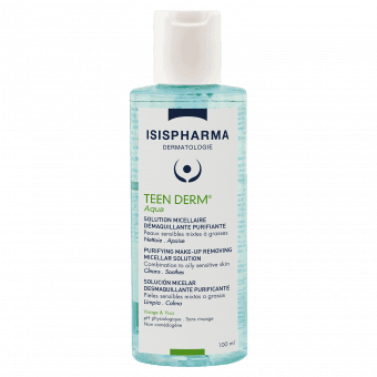 ISISPHARMA micelārais ūdens aknes ādai TEEN DERM AQUA, 100 ml