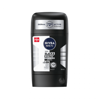 NIVEA antiperspirants zīmulis vīriešiem MEN BLACK&WHITE ORIGINAL, 50 ml