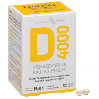 FORMULA VITALE D VITAMĪNS 4000, 120 kapsulas