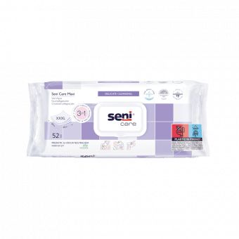 SENI CARE mitrās salvetes MAXI, 3w1 XXXL, 52 gab.