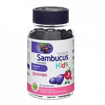 SAMBUCUS PAMEX KIDS GUMMIES pastilas, 60 gab.