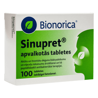 SINUPRET apvalkotās tabletes, N100
