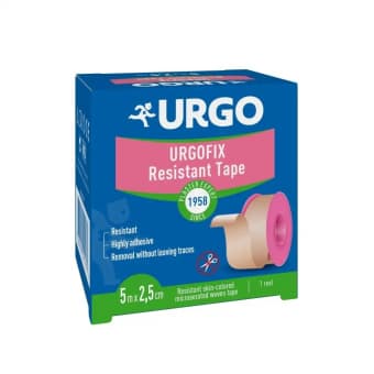 URGO FIX коричневый тканевый пластырь, 5мx2, 5cм