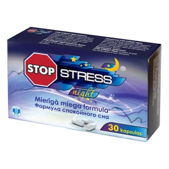 STOP STRESS NIGHT kapsulas, 30 gab.