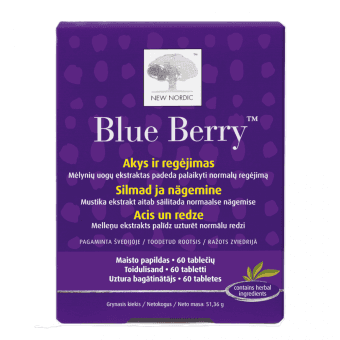 NEW NORDIC tabletes BLUE BERRY, 60 gab.
