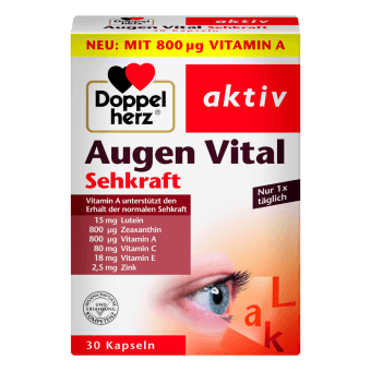 DOPPELHERZ AKTIV AUGEN VITAL kapsulas acu veselībai, 30 kapsulas