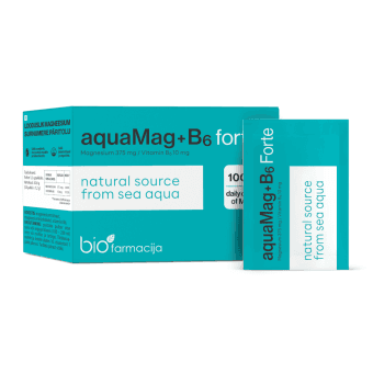 BIOFARMACIJA AQUAMAG+B6 FORTE pulveris, 28 gab.