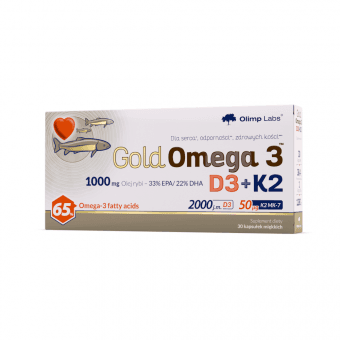 OLIMP LABS GOLD OMEGA 3 D3 + K2, kapsulas, 30 gab.