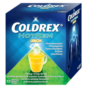 COLDREX HOTREM LEMON 750 мг/10 мг/60 мг порошок, N10