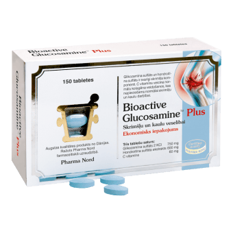 BIOACTIVE GLUCOSAMINE PLUS, tabletes, 150 gab.