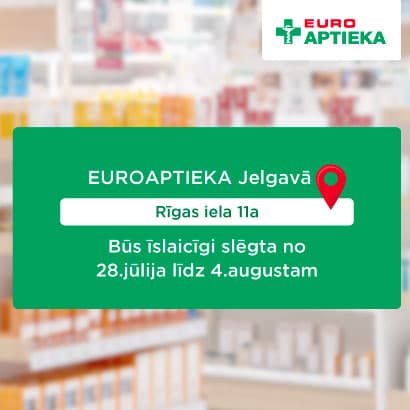 Esi informēts - īslaicīgi slēgta aptieka!