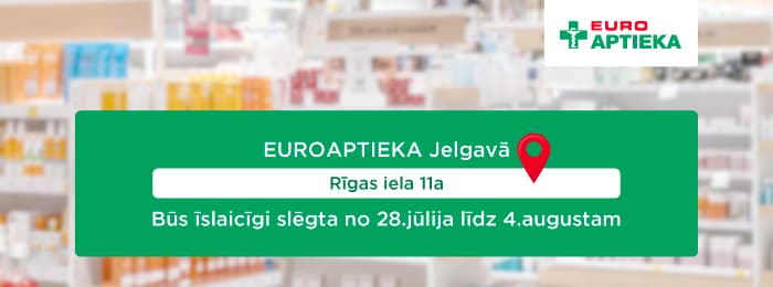 Esi informēts - īslaicīgi slēgta aptieka!
