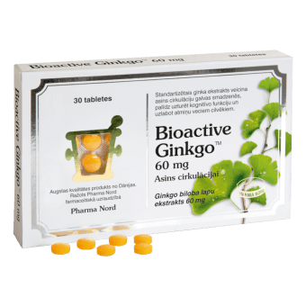 BIOACTIVE GINKGO 60 мг таблетки, 30 шт.